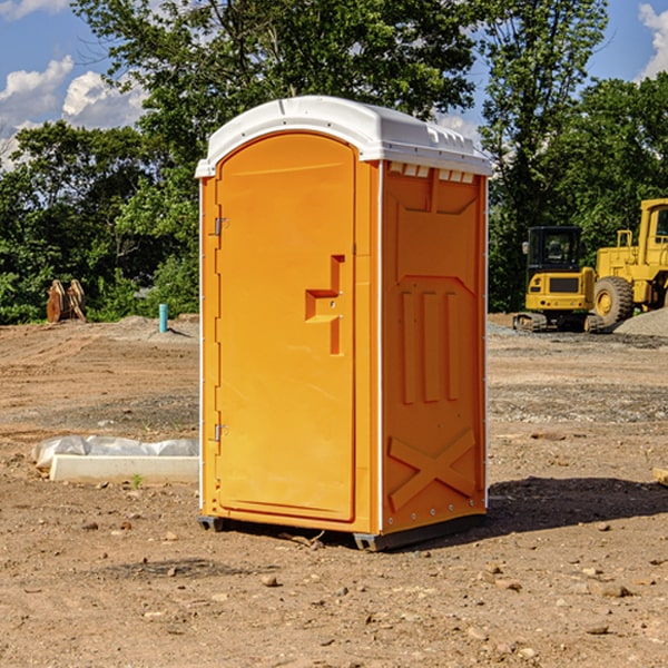 how often are the porta potties cleaned and serviced during a rental period in Chimney Rock